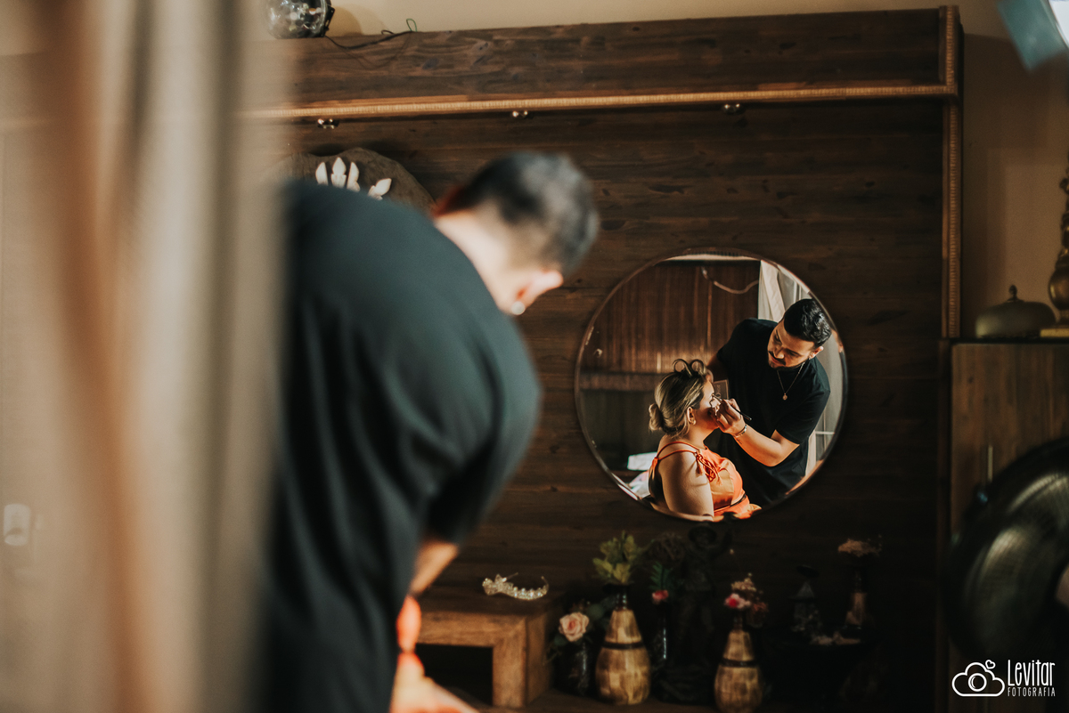 Noiva em seu making of no recanto vip