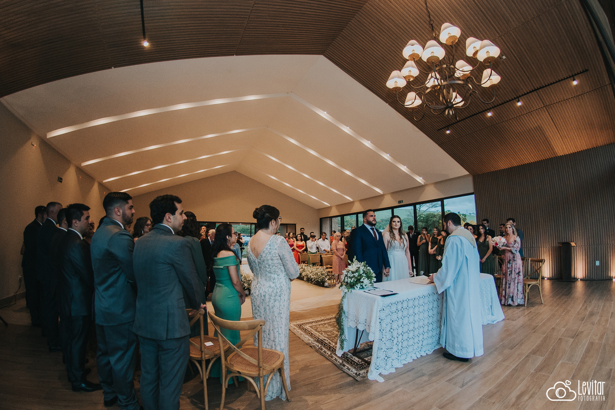 capela em casamento no recanto do bosque 