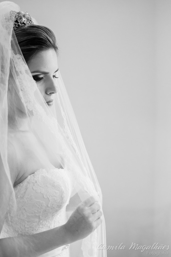 bela noiva pronta para o casamento fotografia
