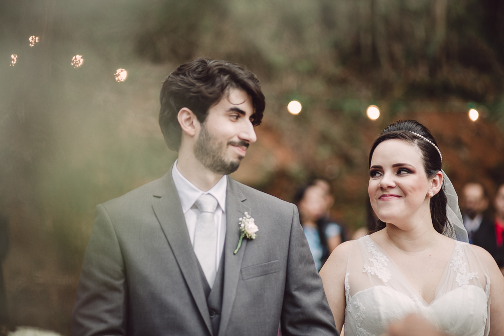 Olhar fotografia de casamento