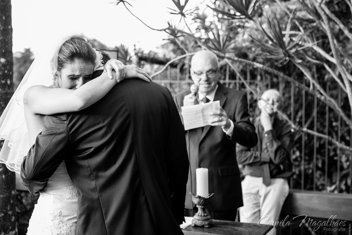 muita emoção fotografia de casamento