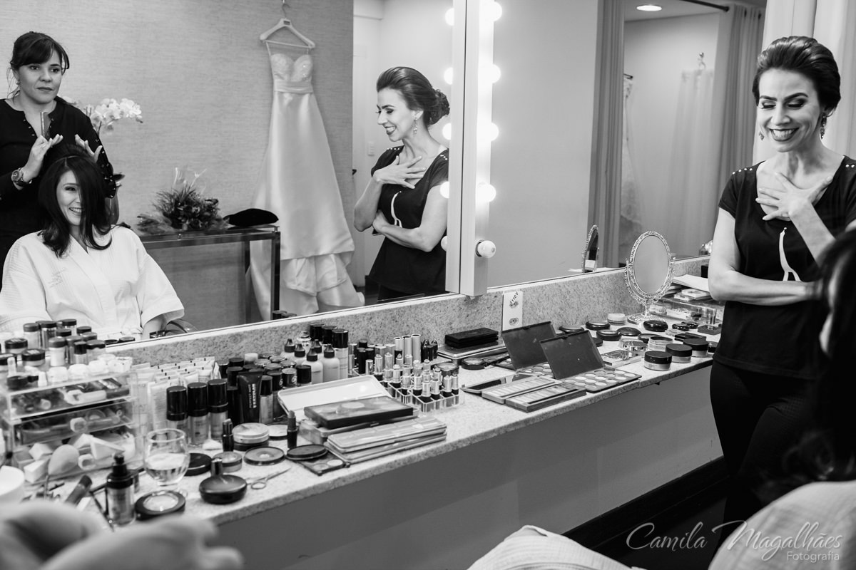 amiga em making of noiva