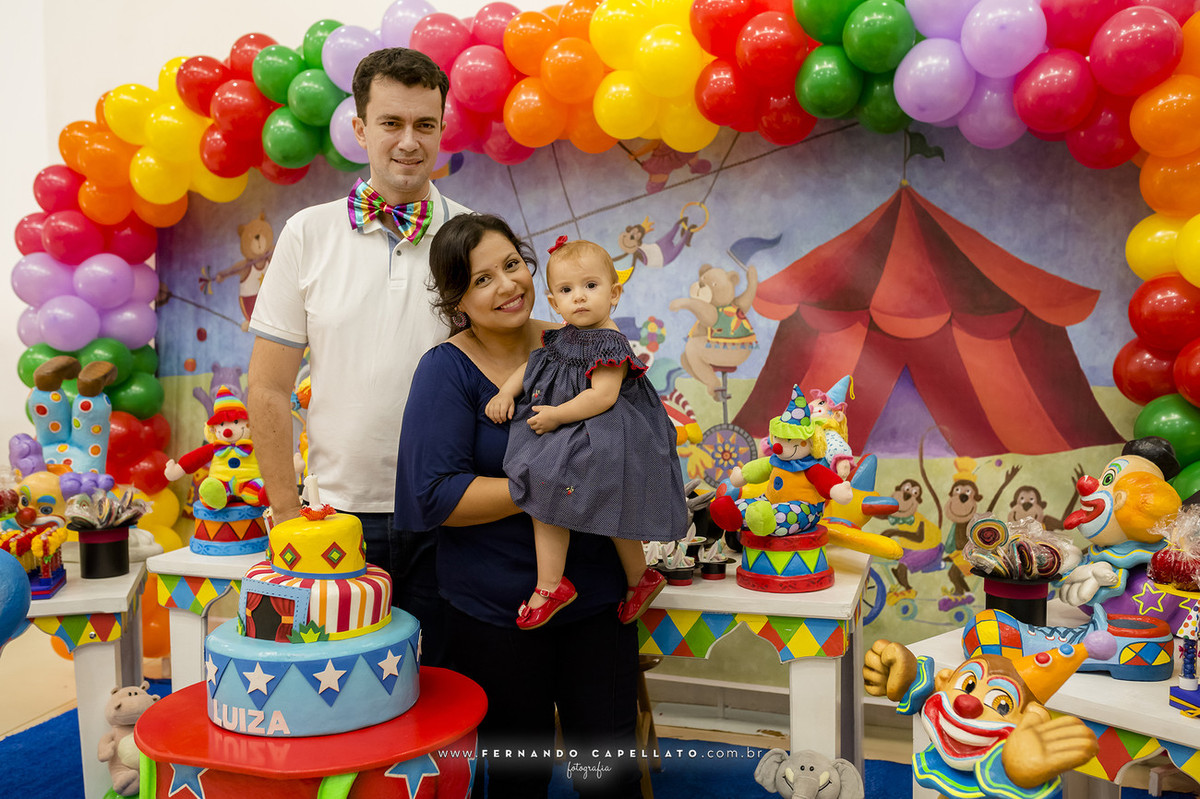 Aniversário infantil | Buffet Circuito da Alegria | Primeiro ano da Luiza!