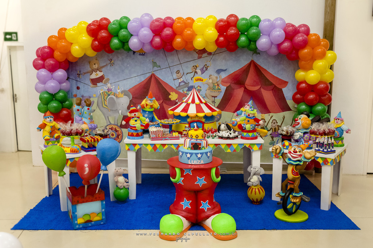 Aniversário infantil | Buffet Circuito da Alegria | Primeiro ano da Luiza!