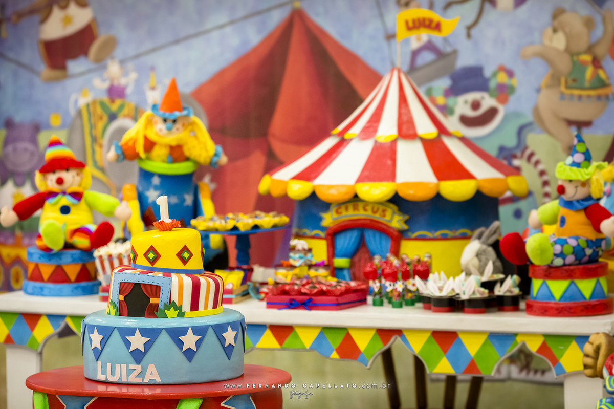 Aniversário infantil | Buffet Circuito da Alegria | Primeiro ano da Luiza!
