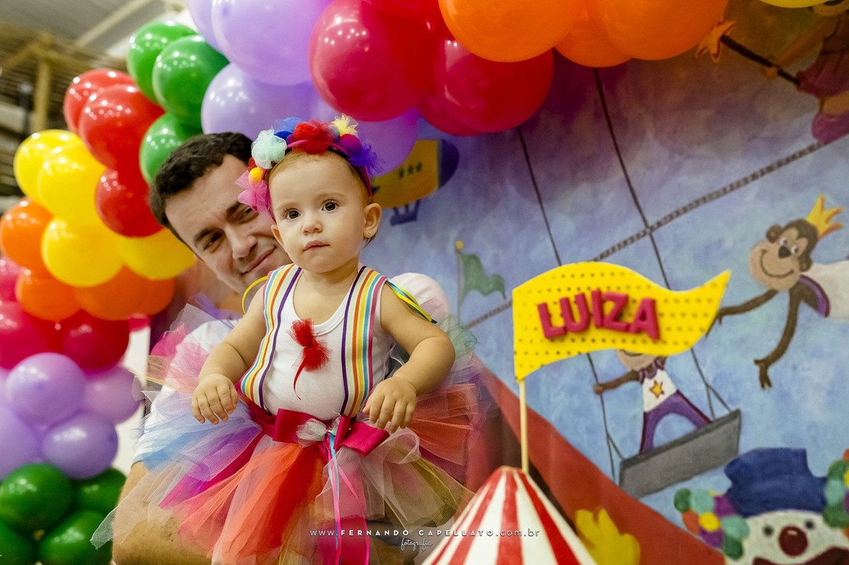 Aniversário infantil | Buffet Circuito da Alegria | Primeiro ano da Luiza!