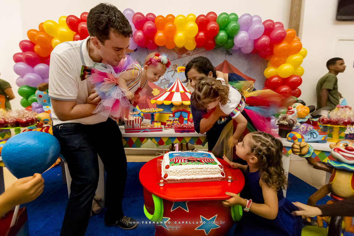 Aniversário infantil | Buffet Circuito da Alegria | Primeiro ano da Luiza!