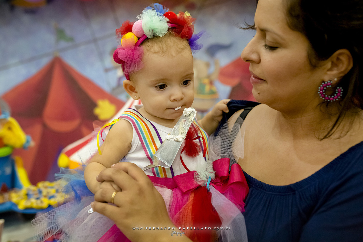Aniversário infantil | Buffet Circuito da Alegria | Primeiro ano da Luiza!