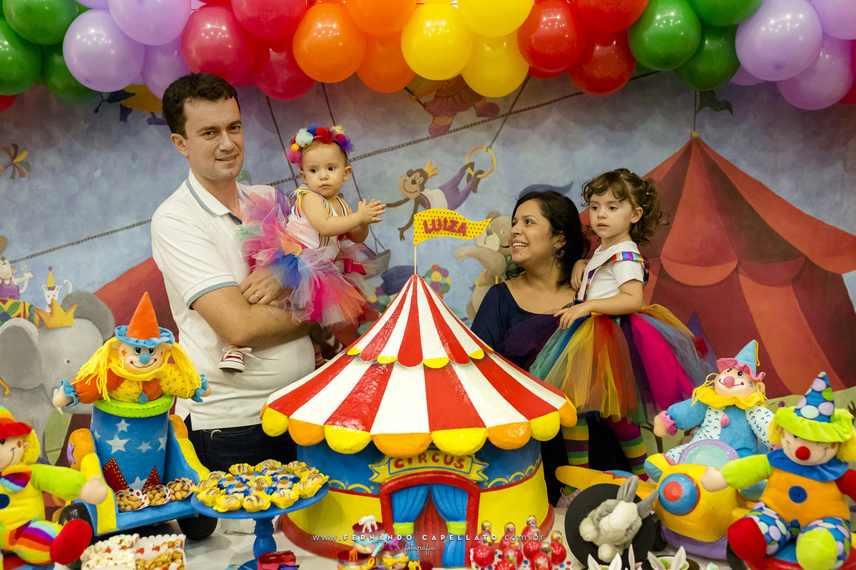 Aniversário infantil | Buffet Circuito da Alegria | Primeiro ano da Luiza!