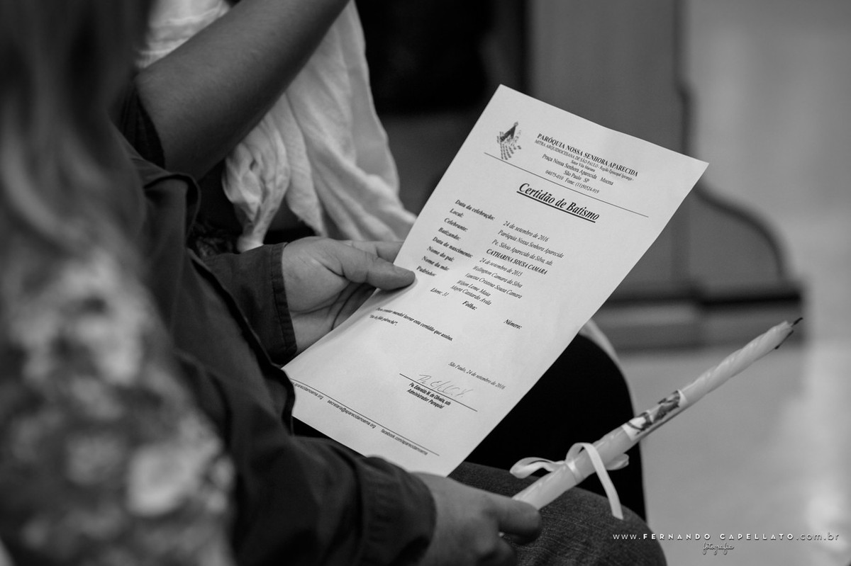 Batizado | Paróquia Nossa Senhora Aparecida de Moema | Catharina