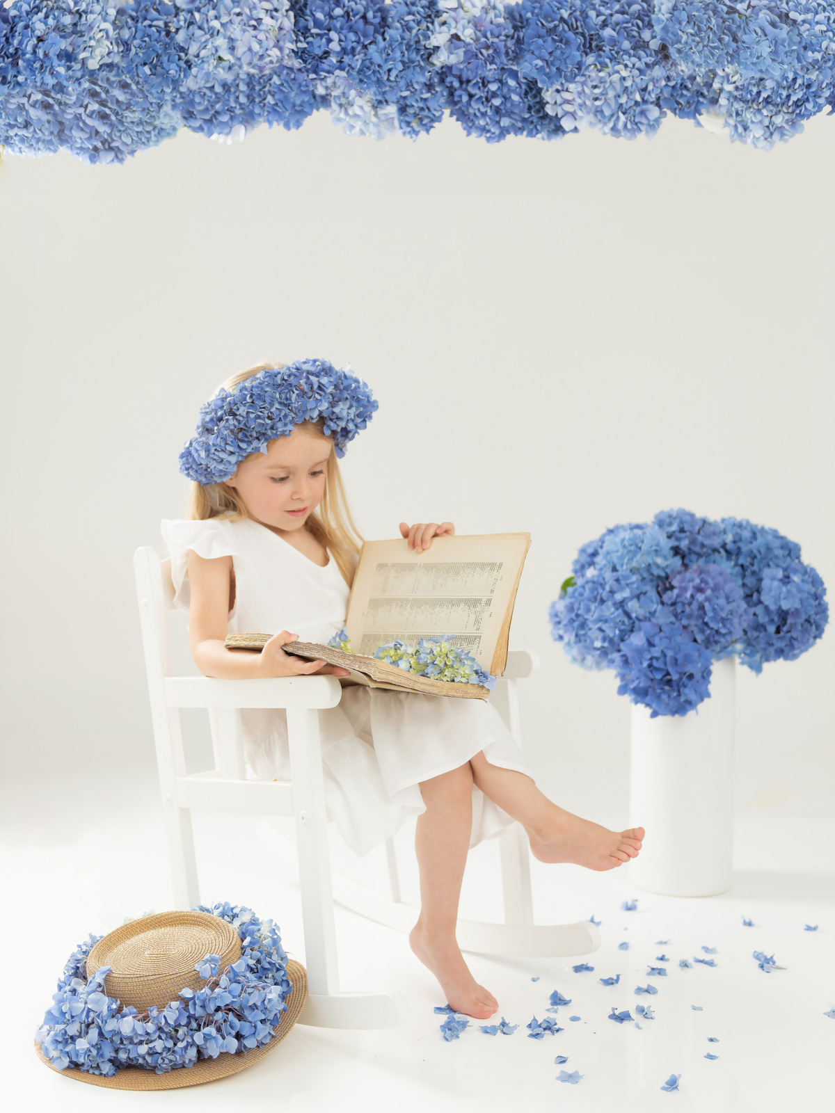 Menina sessão em estúdio