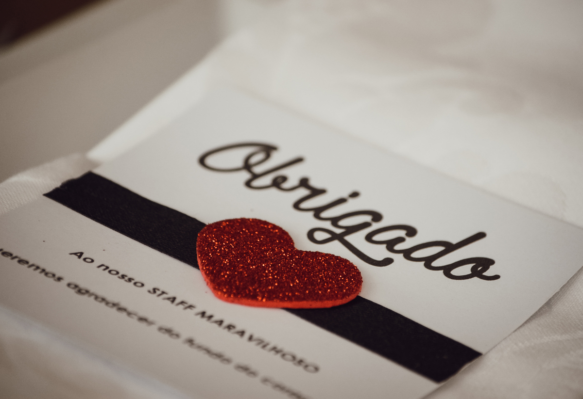 agradecimento staff dia do casamento