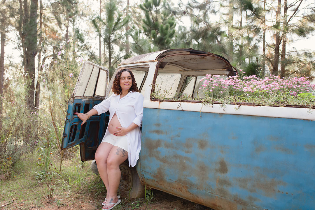 Ensaio de gestante em Piedade/SP, pertinho de Sorocaba onde rende fotos lindas para recordar sua gestação
