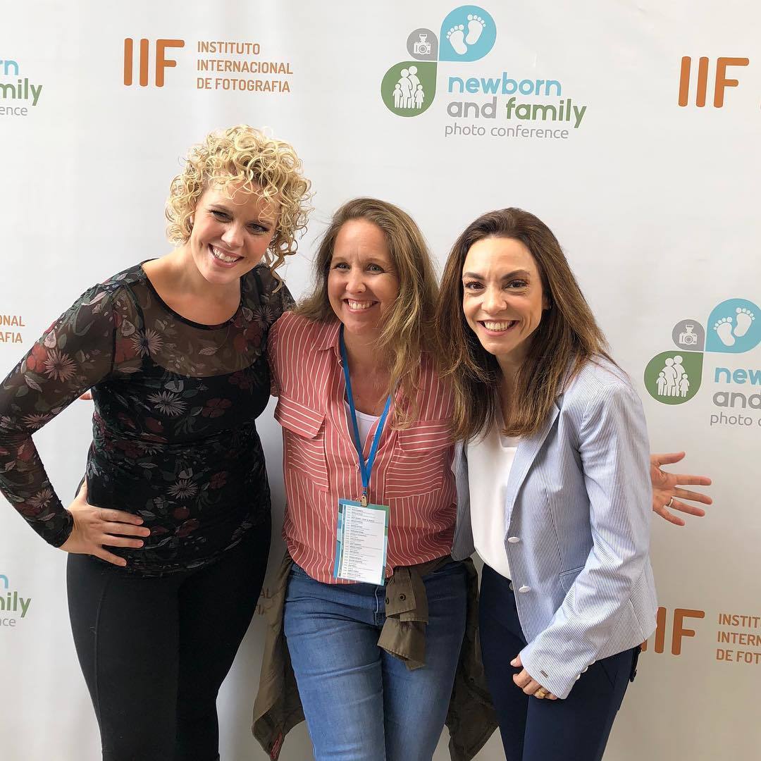 Erin Elizabeth, Rebecca Colefax e Priscilla Felix no Congresso Newborn em SP
