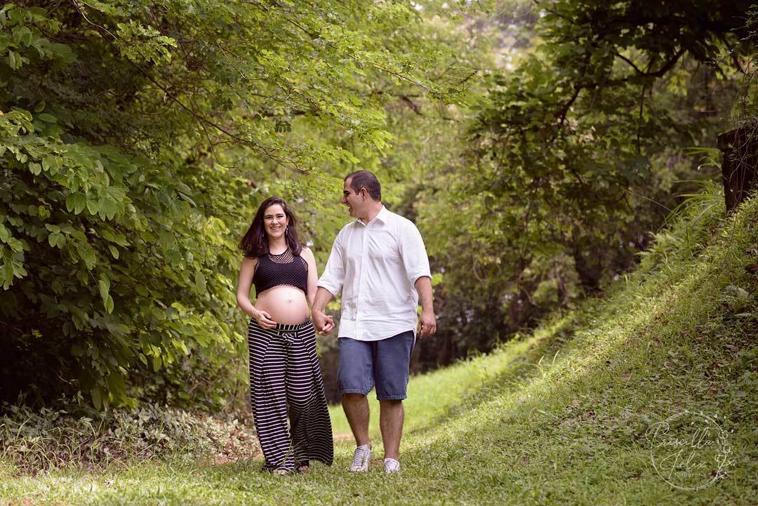 fotografia gestante no parque