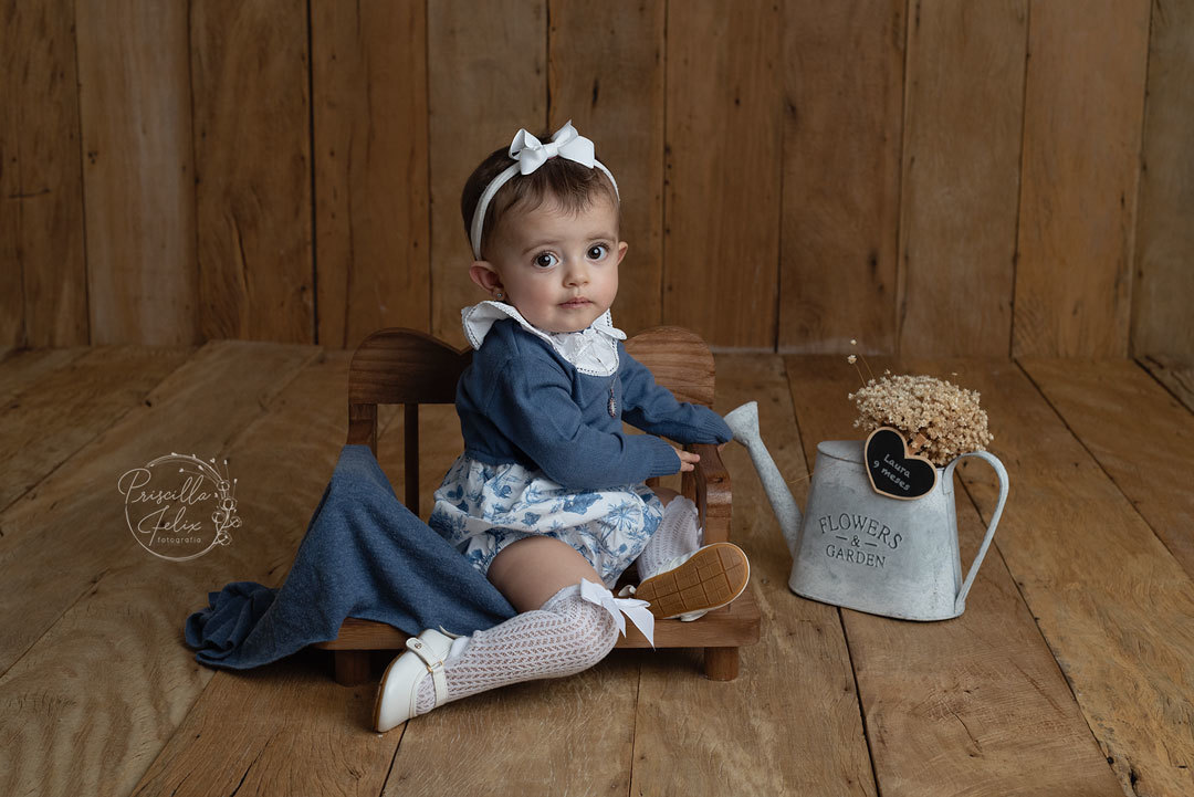 e esse charme todo da Laura no ensaio de fotografia do 9 meses de vida? Tia Priscilla Felix não aguenta essas fotos tão lindas