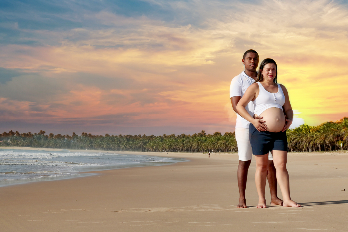 Ensaio gestante na praia do paiva - Foto Rebecca Torquato