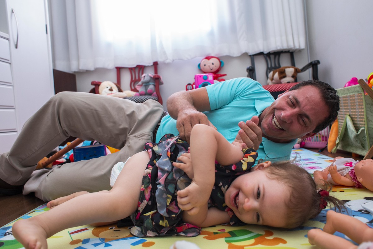 brincando junto com o papai