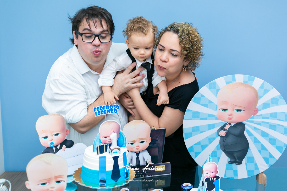 Festa infantil em casa - Lorenzo fez um ano - Vila da Penha, Rio de Janeiro - Tema infantil O Chefinho - Fotógrafo infantil Thiago Antunes