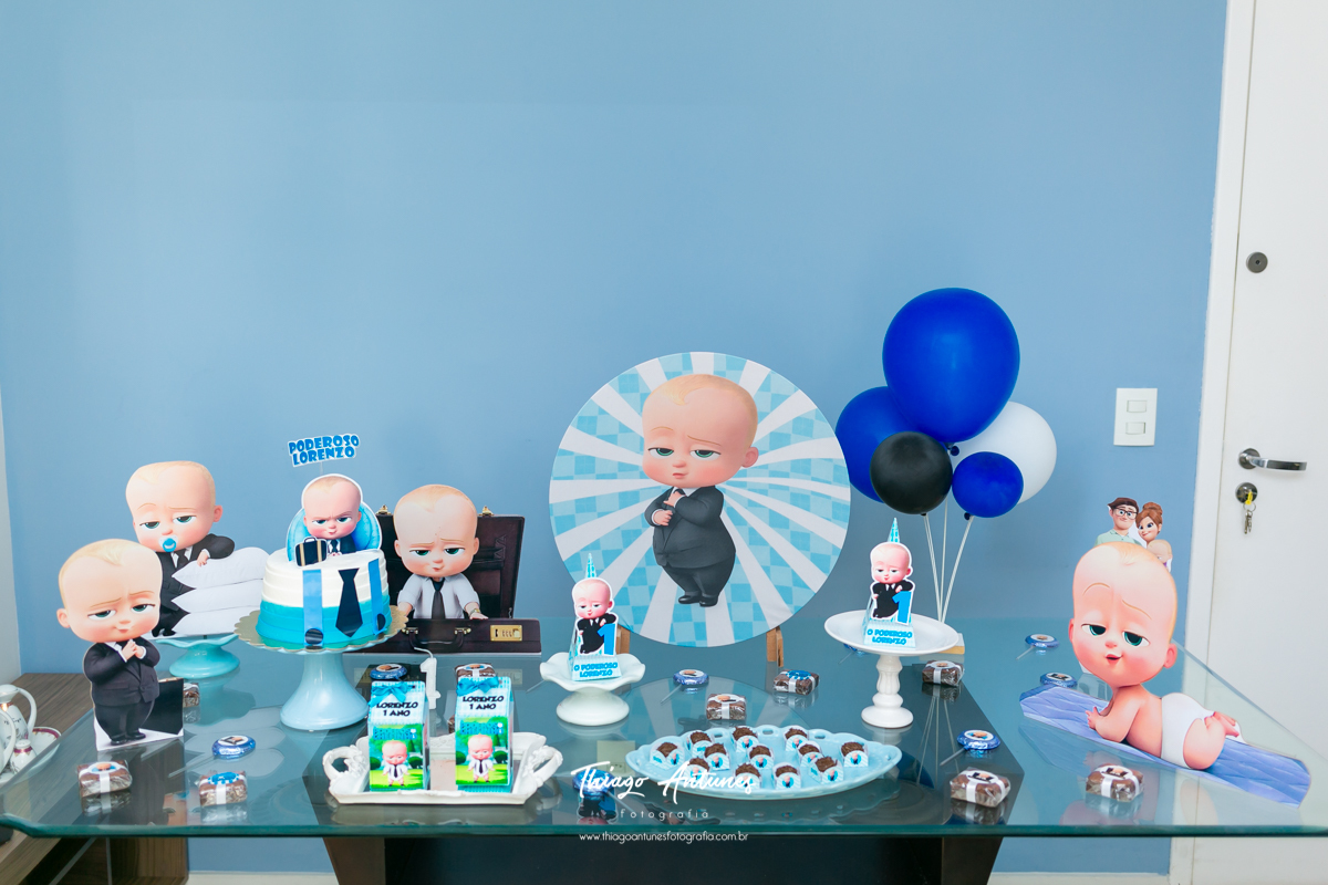 Festa infantil em casa - Lorenzo fez um ano - Vila da Penha, Rio de Janeiro - Tema infantil O Chefinho - Fotógrafo infantil Thiago Antunes