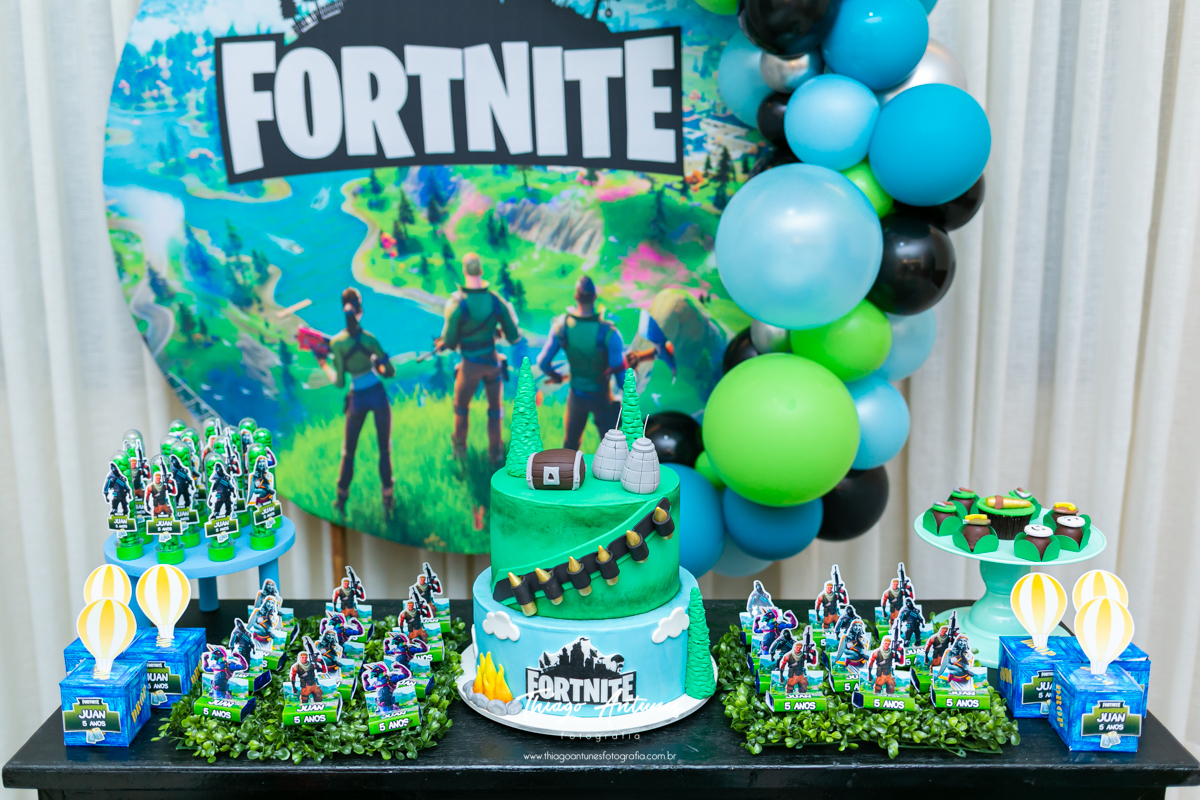 Festa infantil em Rio de Janeiro - Juan fez cinco anos - Tema Fortnite - Tijuca - Fotógrafo infantil Thiago Antunes