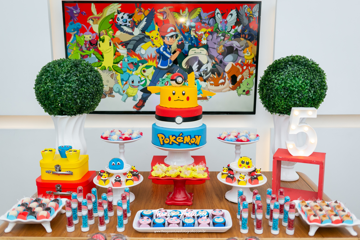 Festa infantil do Pokemon - Theo fez cinco anos - Barra da Tijuca - Fotógrafo infantil Thiago Antunes - Rio de Janeiro
