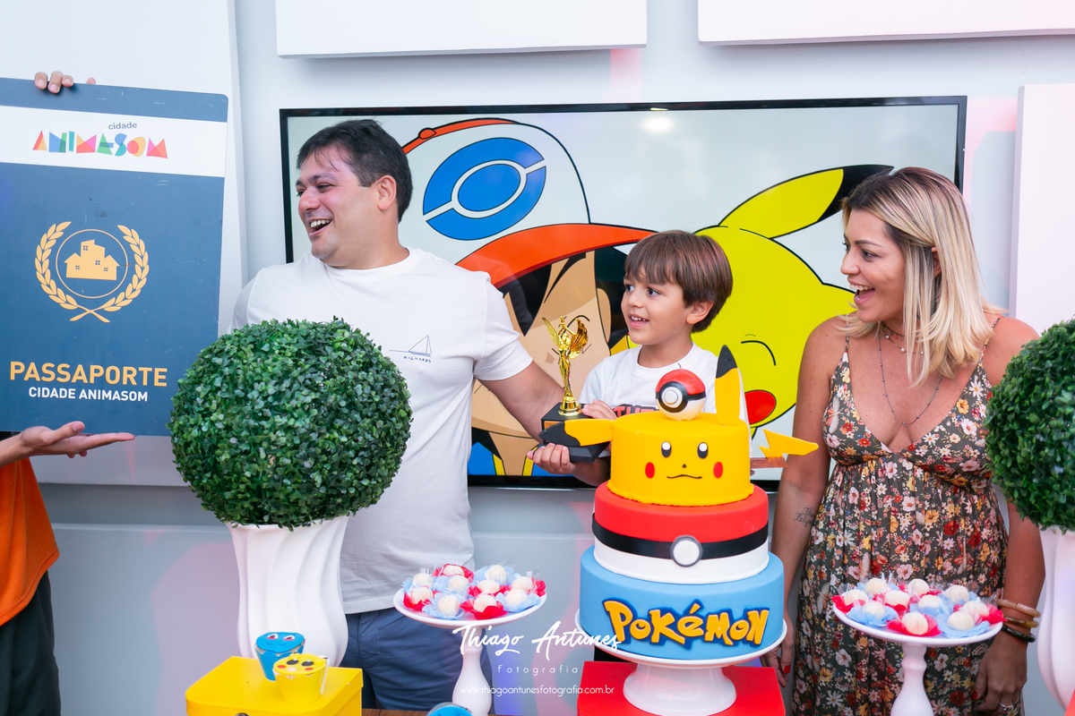 Festa infantil do Pokemon - Theo fez cinco anos - Barra da Tijuca - Fotógrafo infantil Thiago Antunes - Rio de Janeiro
