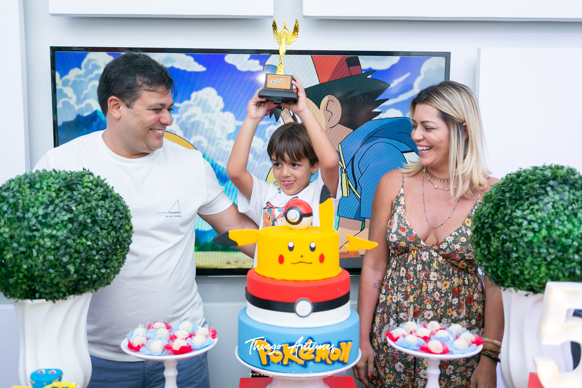 Festa infantil do Pokemon - Theo fez cinco anos - Barra da Tijuca - Fotógrafo infantil Thiago Antunes - Rio de Janeiro