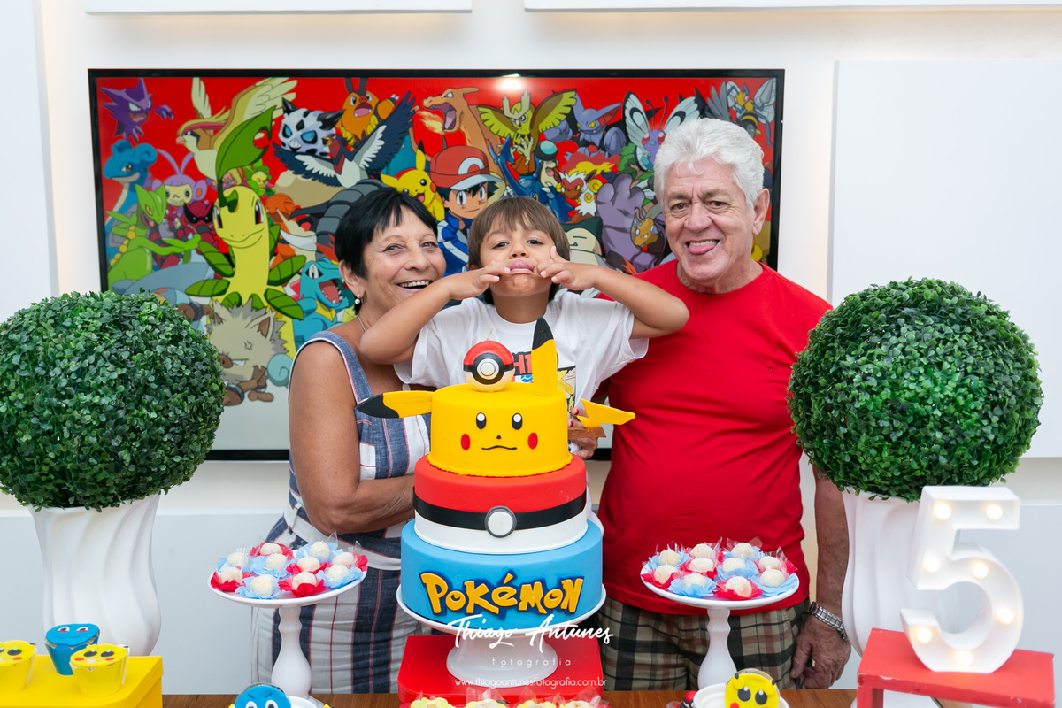 Festa infantil do Pokemon - Theo fez cinco anos - Barra da Tijuca - Fotógrafo infantil Thiago Antunes - Rio de Janeiro