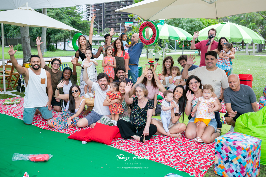 Festa da Lia de 1 ano - picnic pique nique - Lagoa Rodrigo de Freitas, Rio de Janeiro - Fotografo infantil Thiago Antunes em Rio de Janeiro