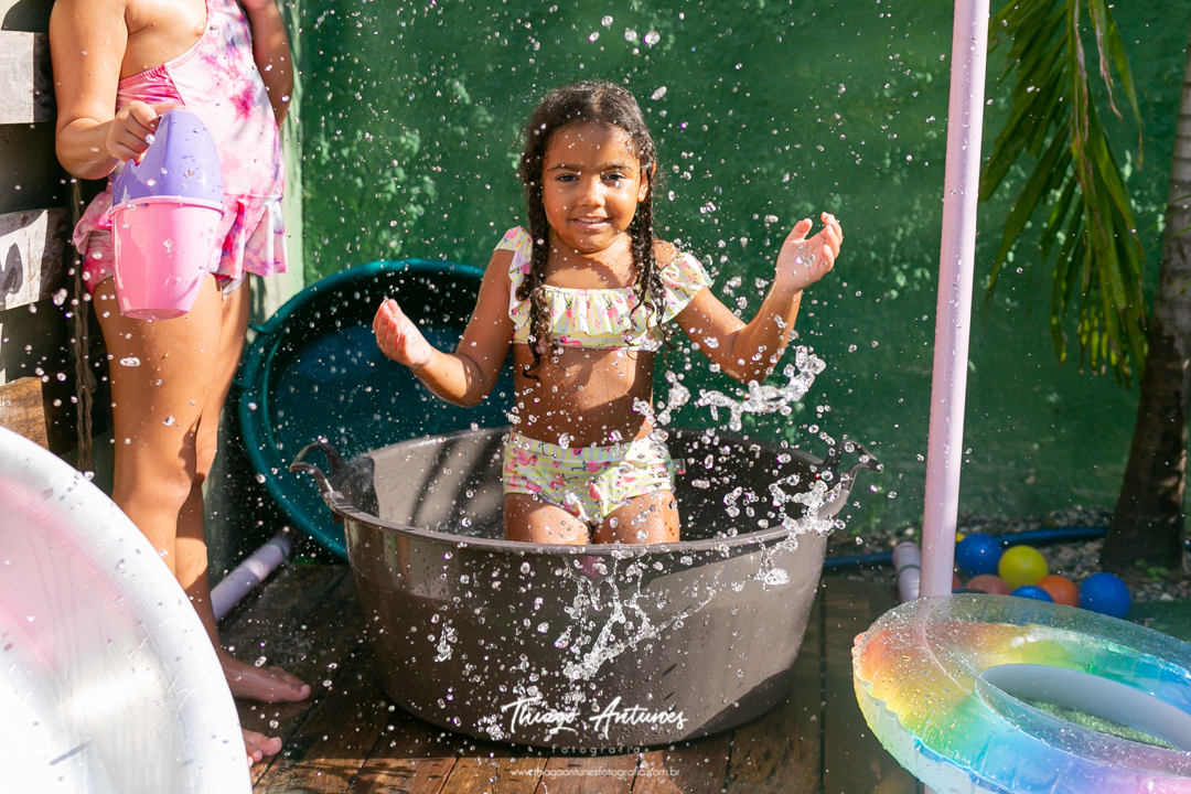 Festa da Milena de 5 ano - Brincadeiras no Quintal, Recreio, Rio de Janeiro - Fotografo infantil Thiago Antunes em Rio de Janeiro