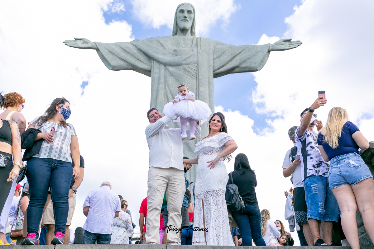 Batizado da Marina - Corcovado Cristo Redentor, Rio de Janeiro - Fotografo infantil de batizado Thiago Antunes em Rio de Janeiro