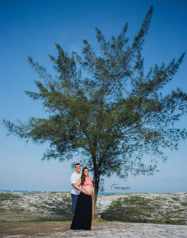 abraçados e unidos em frente a um a linda arvore na praia grande em arraial do cabo