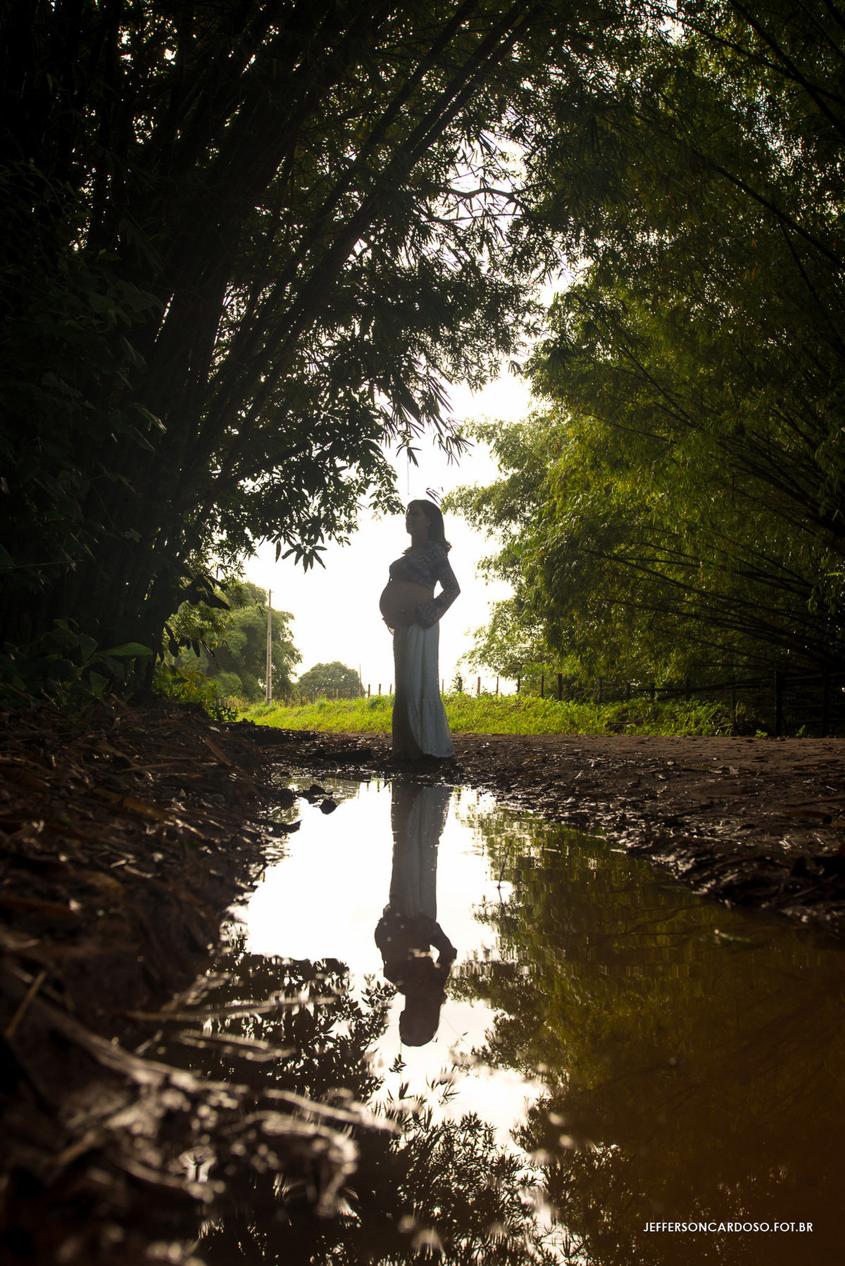 reflexo na lama de gravida