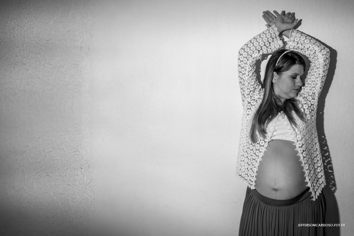 foto na parede da gravida