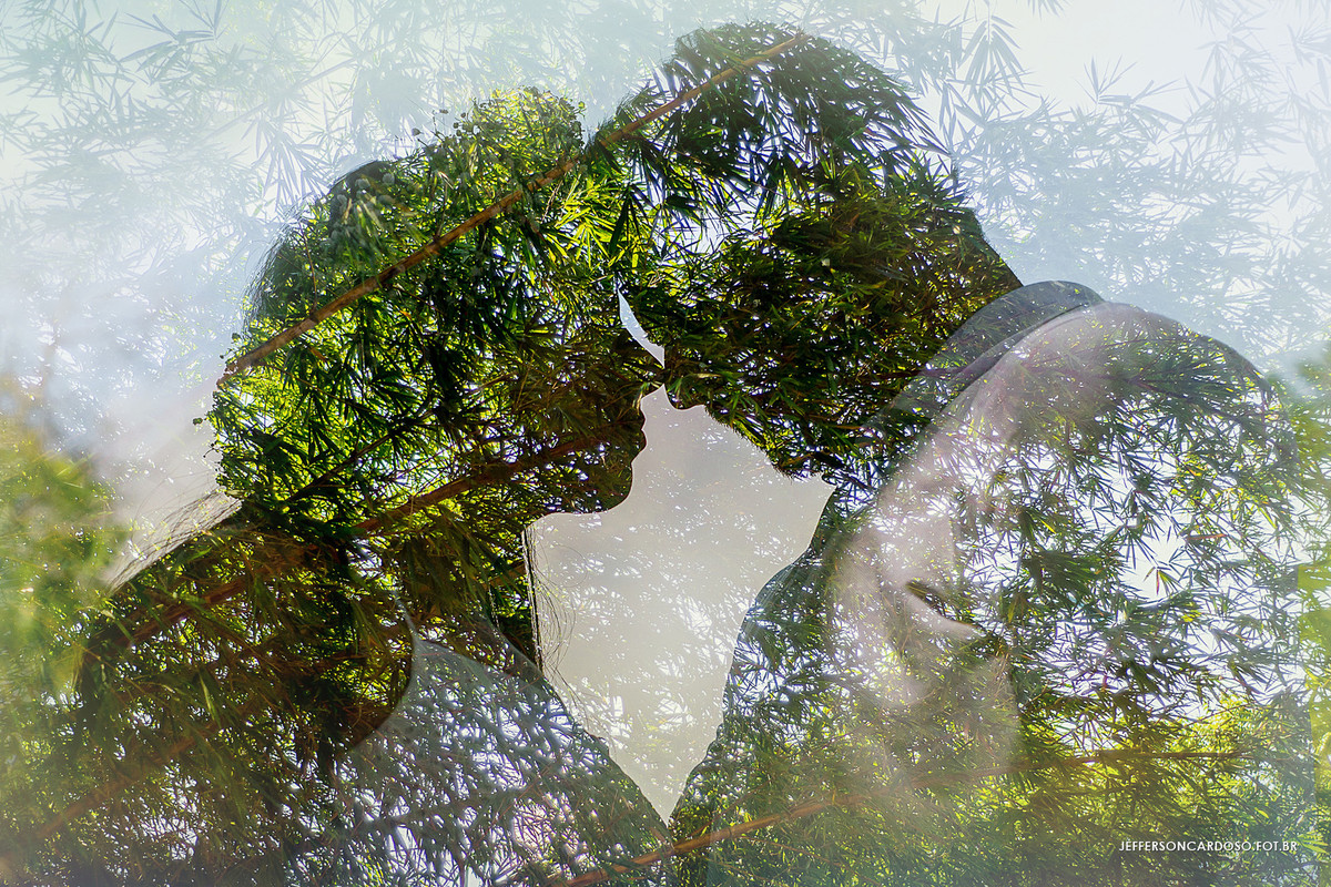 dupla exposição de casal