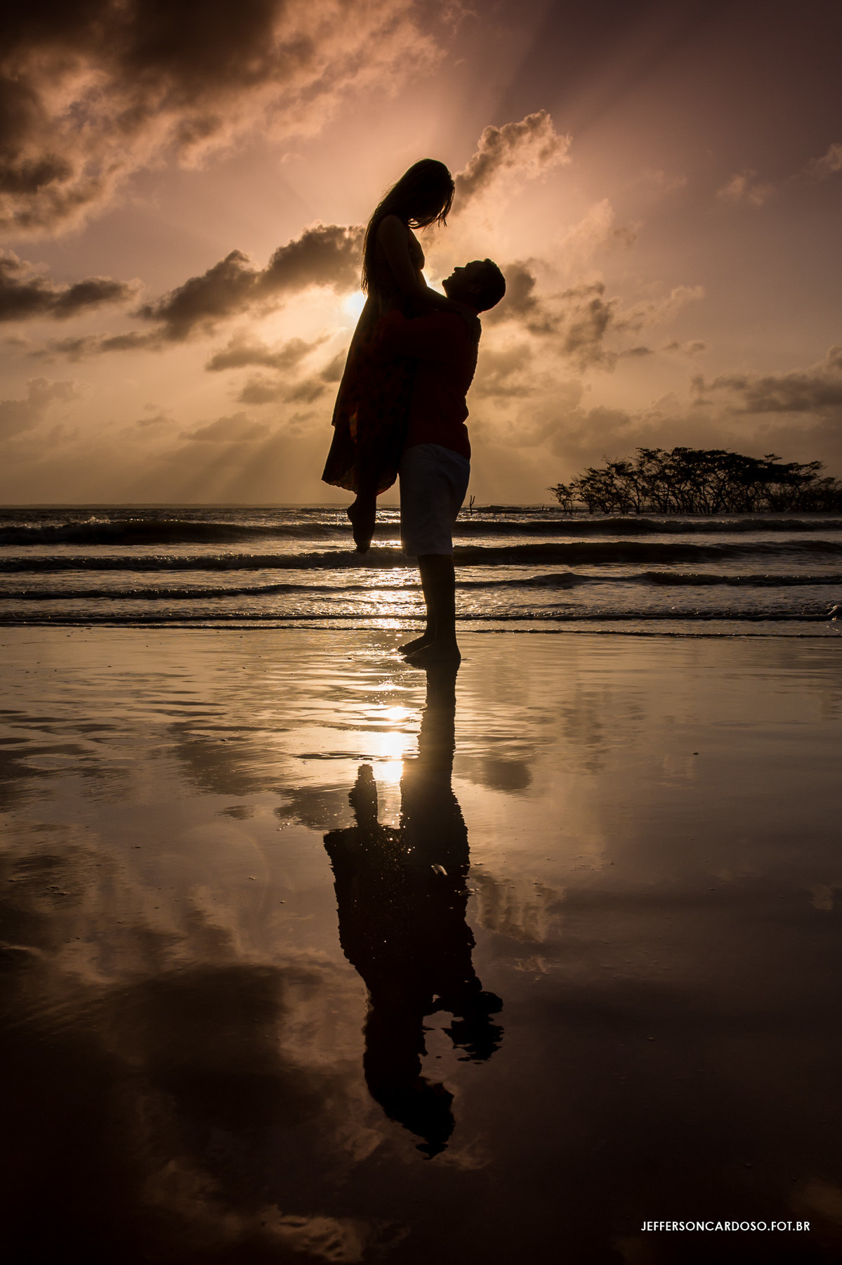 por do sol em noivado