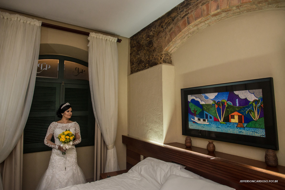 Noiva e pintura de Odair Midelo