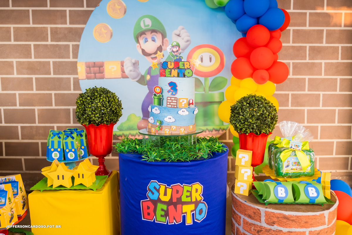 super Bento, tema de aniversario do super mario, na vila de carapajó em cametá