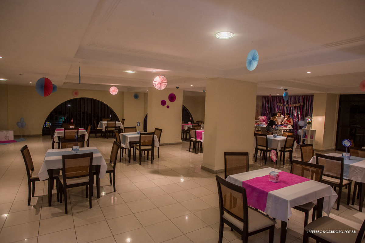 salão de festa do chá de revelação no prédio