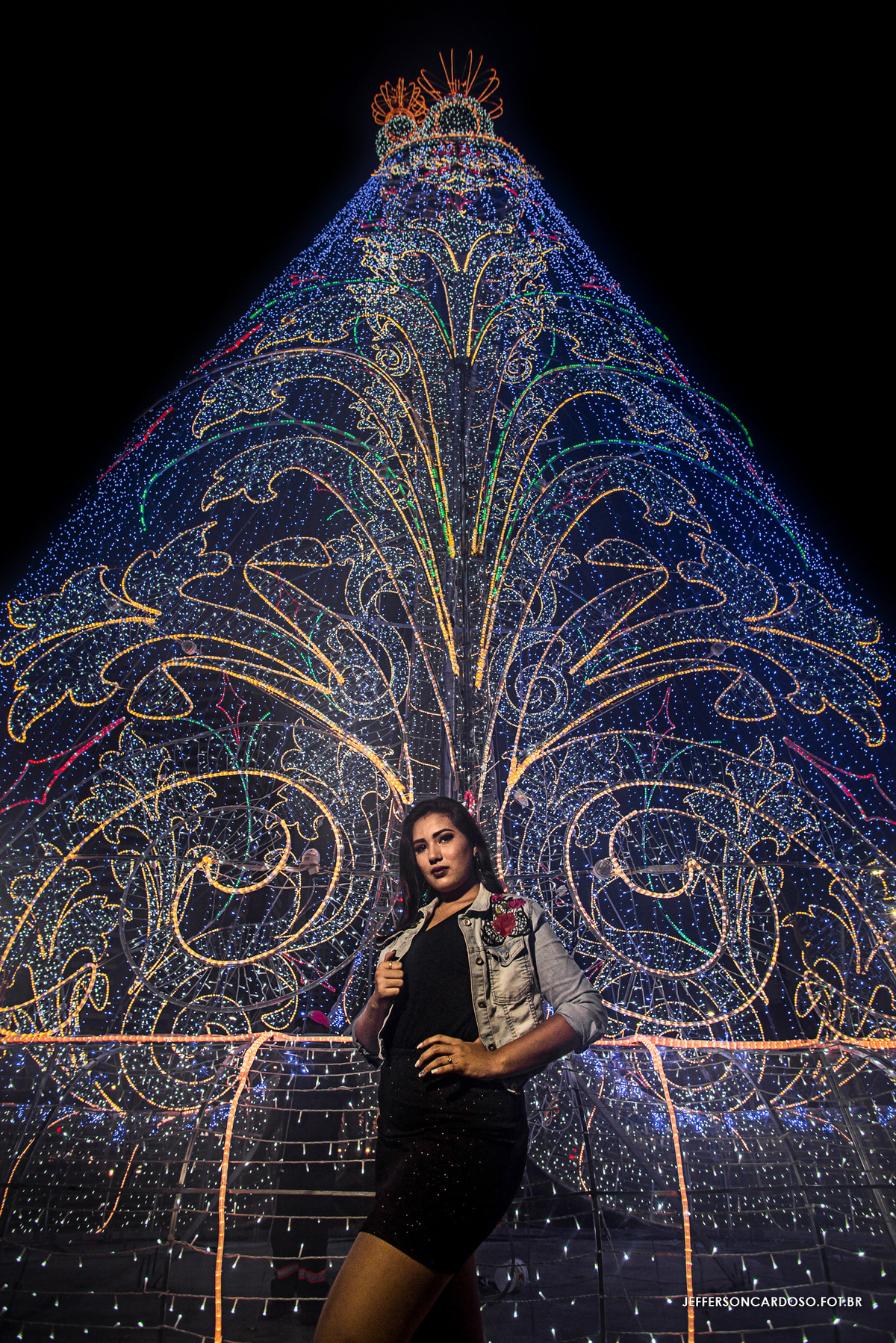 Led natalino com Livia 15 anos