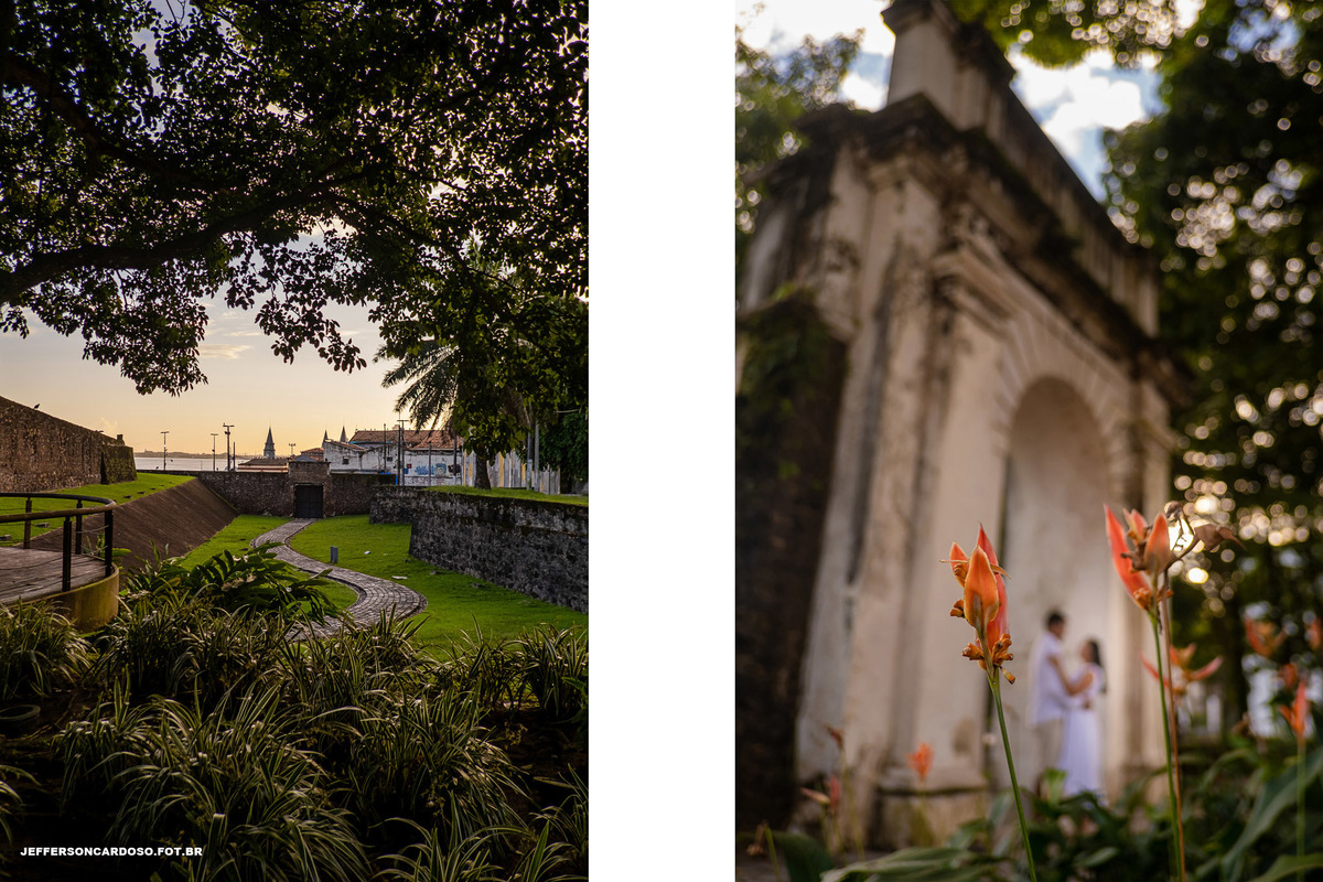 ensaio de casamento com os noivos no forte do presépio na casa das 11 janelas em belém pa com os noivos Nira e Sérgio com foto de wedding casal de Rio Japiim Grande – Limoeiro do Ajuru Pa dos professores