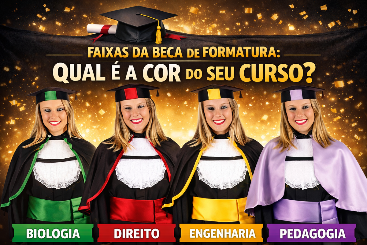 Imagem capa - FAIXAS DA BECA DE FORMATURA: QUAL É A COR DO SEU CURSO? por Douglas Spatyom