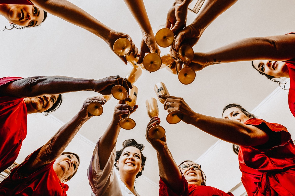 blinde da noiva com as madrinhas