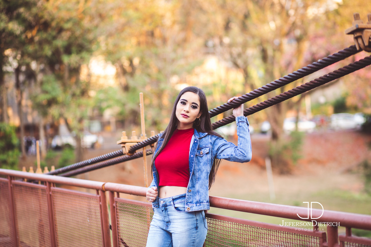 ensaio fotográfico de 15 anos com roupa jeans