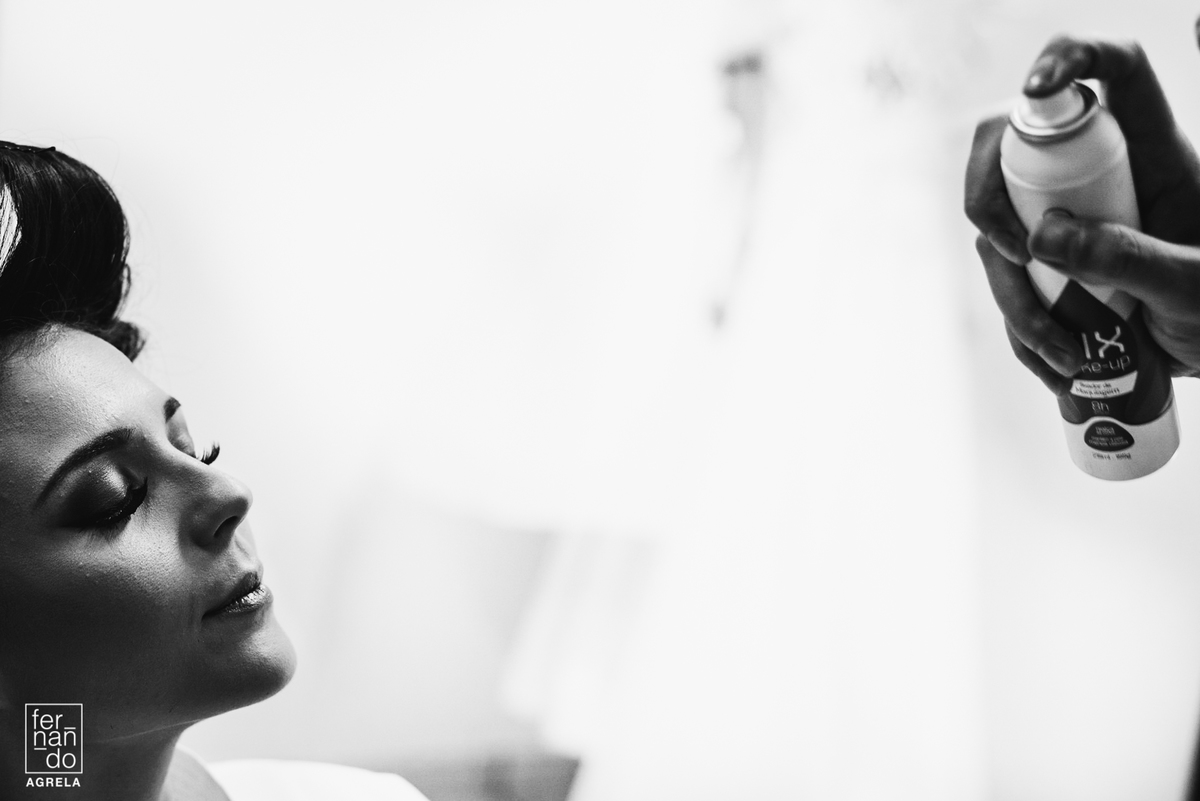 makingof da noiva passando fixador