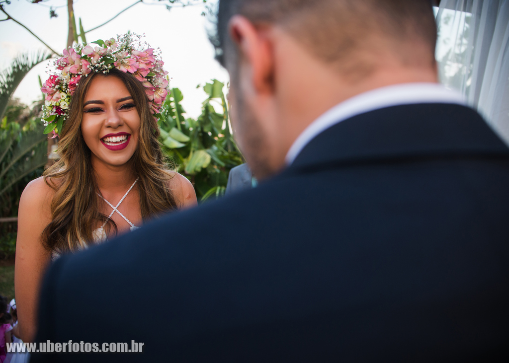 Cerimônia ao ar livre em Uberaba