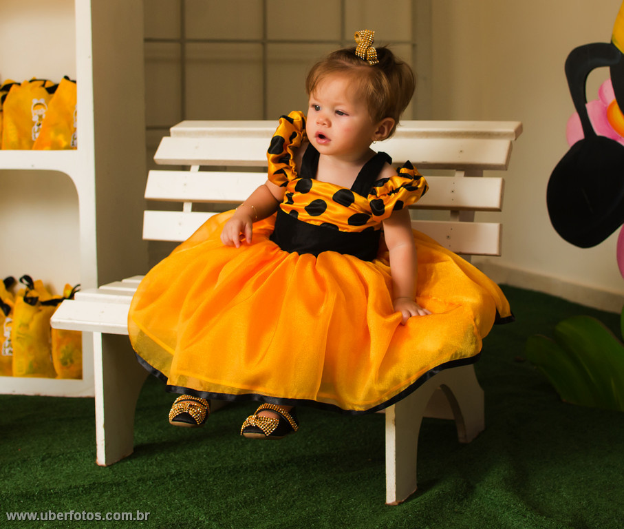 vestido para crianças - fantasias para bebês - fantasia para festa de 1 aninho -  tema jardim Uberaba