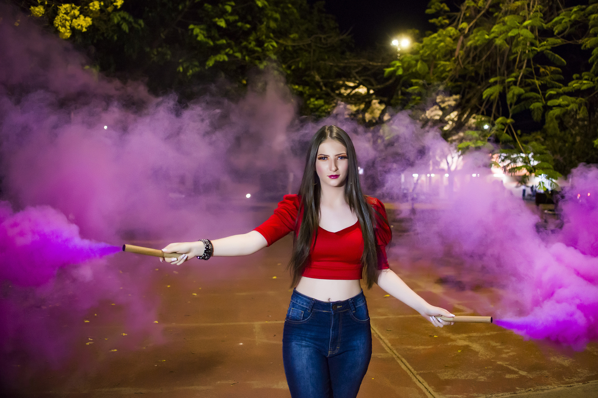 fumaça colorida