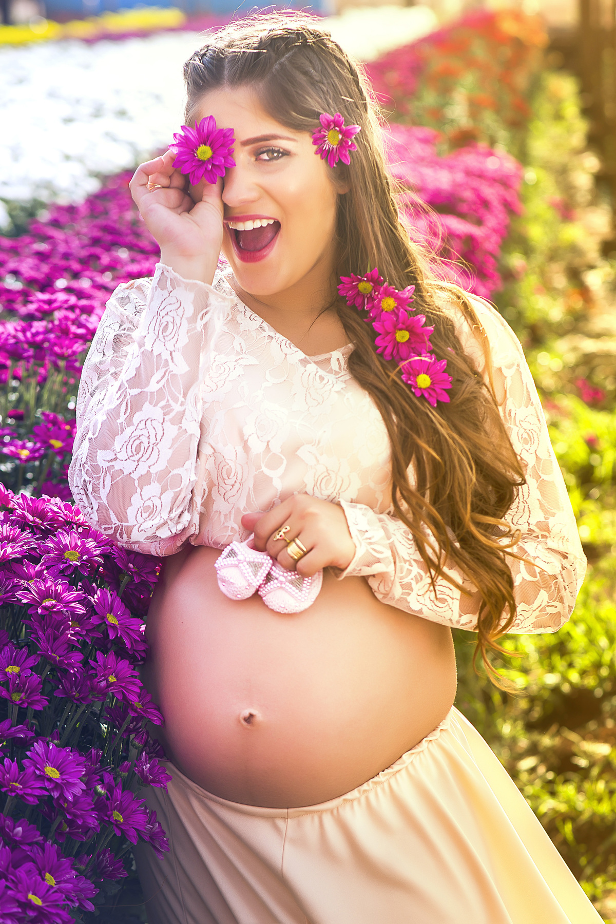 fotos de gestante, gestante em Uberaba, vestido para fotos de gestante, fotos em Holambra